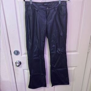 Black Leather Women's Pants